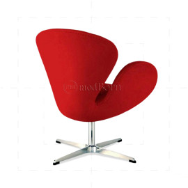 Swan Chair Red Cashmere Wool